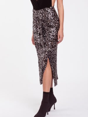 FALDA MIDI BRILLO