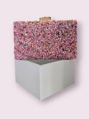 CLUTCH CRISTALES ROSAS