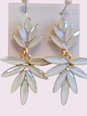 PENDIENTE CRISTAL BLANCO