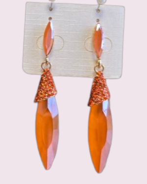 PENDIENTE LAGRIMA NARANJA