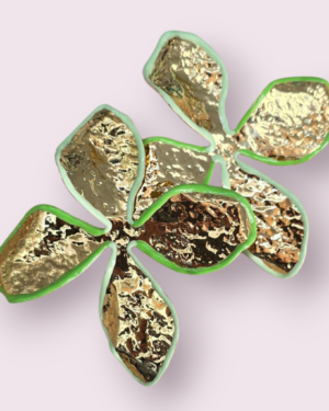 PENDIENTE FLOR VERDE