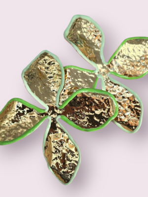 PENDIENTE FLOR VERDE